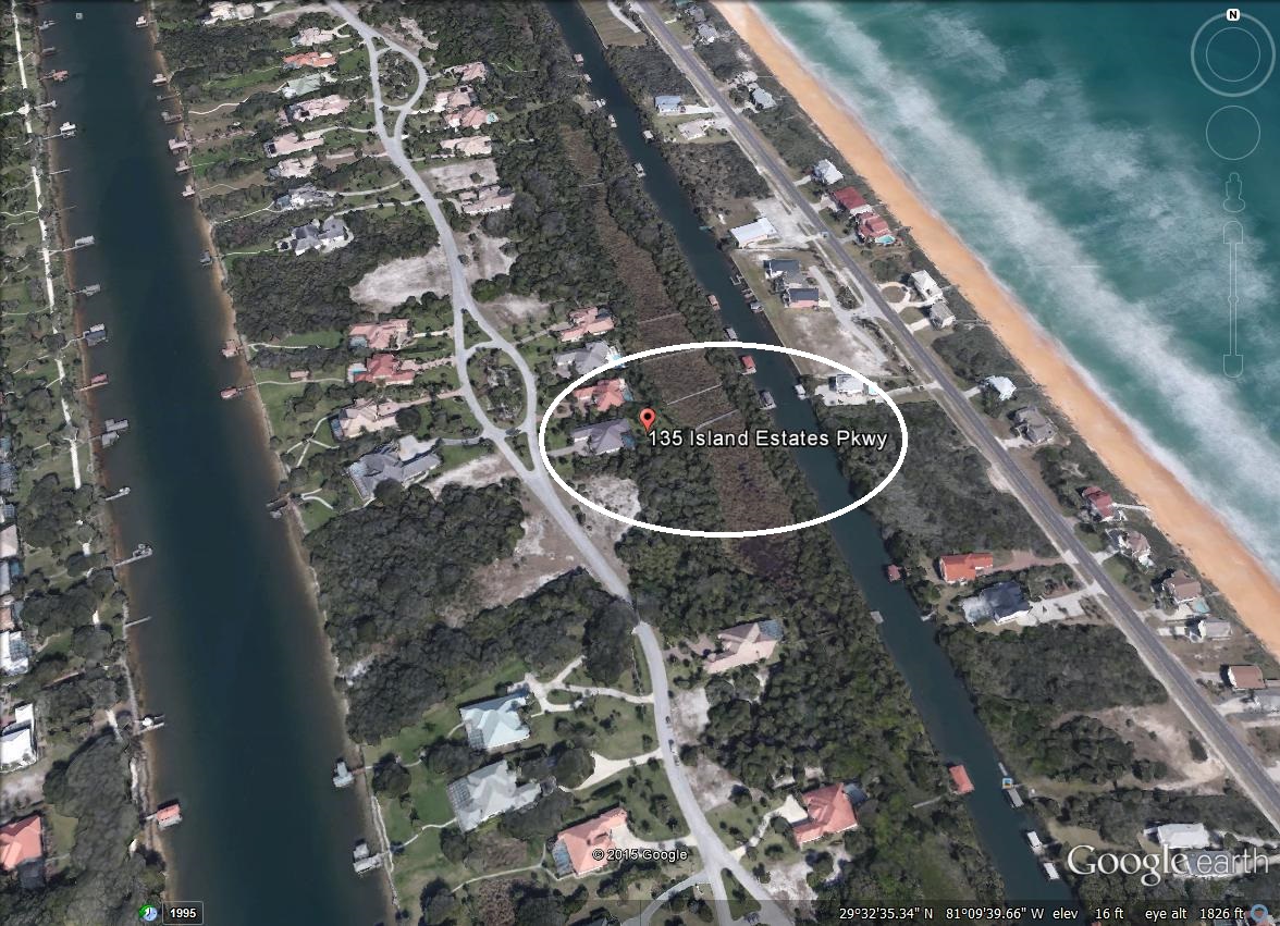 135 Island Estates Pkwy - Google Earth